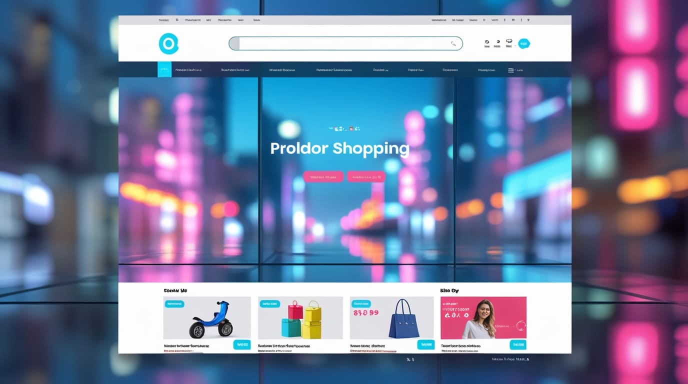 تصميم مبتكر لإنشاء موقع إلكتروني تجاري يعكس مفهوم التجارة الإلكترونية، من ادفرت أب