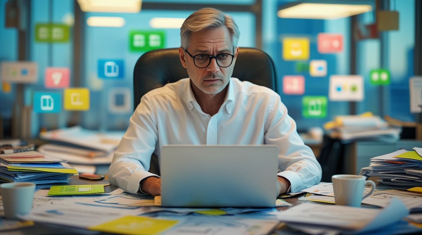 عرض بصري للتحول الرقمي باستخدام عناصر واجهات مستخدم وتكنولوجيا، من ادفرت أب